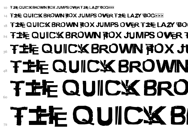 Freestyler Ancient F6 font waterfall